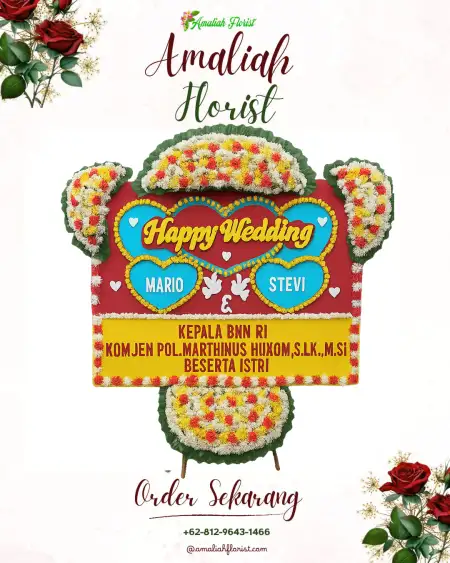 Papan Bunga Pernikahan Sadeng